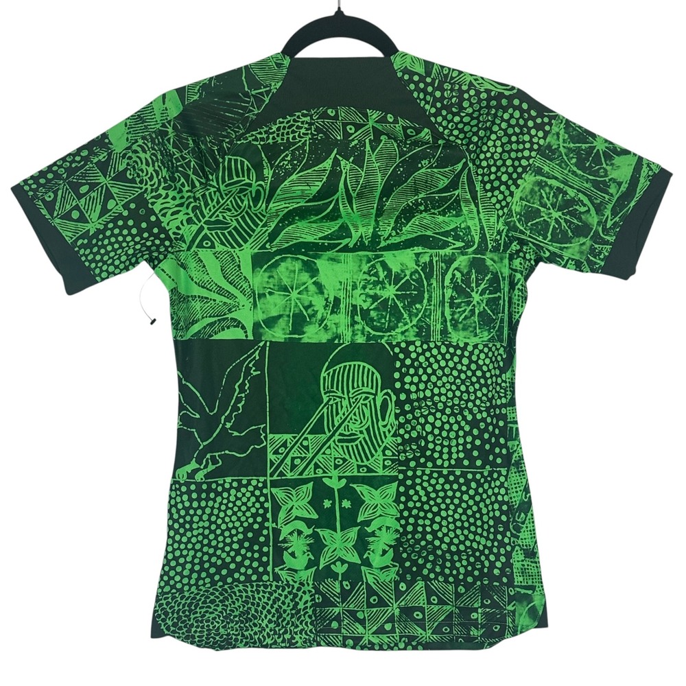 Nike Womens Nigeria Soccer Jersey S Green Graphic Print Dri-FIT Slim Fit DN0702 - Picture 5 of 11